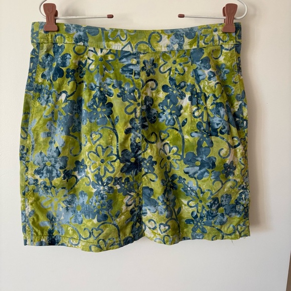 OJAI Floral Green & Blue Mini Skirt Size‎ 8 - Picture 3 of 5